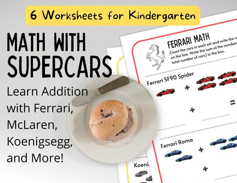 Kindergarten Math Worksheets Learn Addition Digital DOWNLOAD | Activity ...