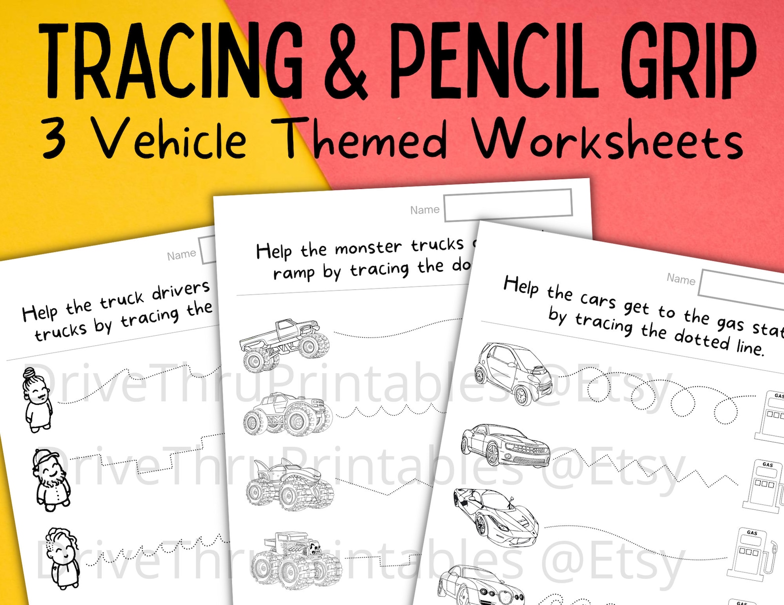 Pencil Grip Tracing Worksheets for Kids Practice Holding a Pencil