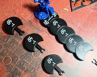 Segmented Stepper Kit &quot;Link&quot; | 25/28/32/40 mm Bases | 10-Inch Range | Kill Team | WH40K | Wargame | Measure Around Corner | Ruler