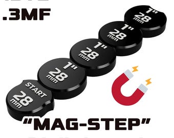 STL - Segmented Stepper Kit &quot;Mag-Step&quot; | 25-40mm | Magnetized | Kill Team | WH40K | Wargame | Measure Around Corner | Ruler | Digital Asset