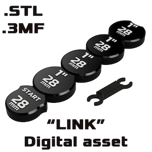 STL - Segmented Stepper Kit &quot;Link&quot; | 25-40 mm Bases | 10-Inch Range | Kill Team | WH40K | Wargame | Measure Around Corner | Ruler