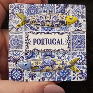 Fridge Magnet Souvenir from Portugal Magnet Gift Portuguese Tiles Fridge Magnet Gift Affordable Cute Present Portugal Lover Wedding Souvenir