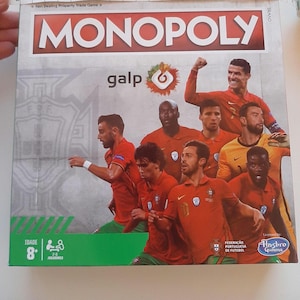 Jeu de société Monopoly officiel de la Fédération portugaise de football Partenariat Galp Championnat d'Europe de football vintage Hommage au club de football portugais