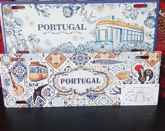 Portugal Decorative License Plate Portuguese Tile Design Lisbon Tram Sign Souvenir Home Decor Gift from Portugal Wall Art Plate