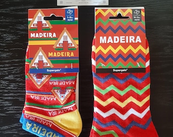 Portugal Cotton Sock Madeira Island Affordable Gift Fun Sock Souvenir Portugal Santana Present Secret Santa Portuguese Community USA Saudade