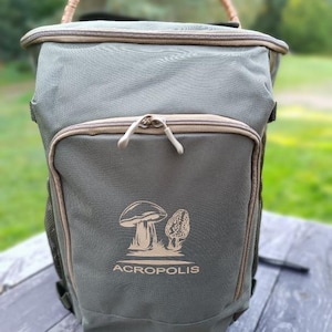 Handgemaakte rieten rugzak met dubbele mand in vintage stijl om paddenstoelen te plukken / Cadeau voor paddenstoelenliefhebbers / Outdoor foerageren Milieuvriendelijke tas