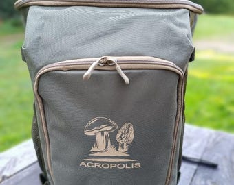 Handmade Vintage-style Double-Basket Wicker Backpack for Mushroom Picking / Gift for mushroom lovers / Outdoor foraging Eco-friendly bag