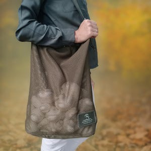 EcoBag durable pour la chasse aux champignons/Sac de recherche de nourriture respectueux de l'environnement pour les champignons et les courses/Cadeau fourre-tout pliable pour maman/papa/Cadeau de cueilleur de champignons