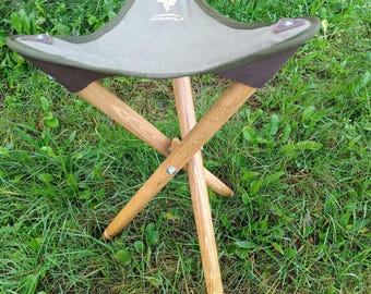 Handmade, wooden stool/  Exclusive Hunting Fishing Folding stool gift/ Picnic Camping Outdoor Portable Bonfire Folding Stool Chair Tripod/