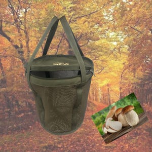 Seau écologique en filet pour la recherche de champignons, sac écologique durable pour la chasse et le shopping aux champignons | Cadeau pour amateur de cueillette de champignons |