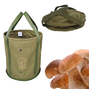 Seau écologique en tissu pour la recherche de champignons, sac écologique durable pour la cueillette et l'achat de champignons | Cadeau pour amateur de cueillette de champignons |