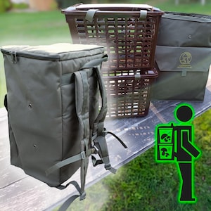 Foerageerrugzak voor het foerageren van paddenstoelen met 2 manden 3in1/originele mand/picknickmand/uniek cadeau voor mannen, vrouwen/cadeau paddenstoelplukker