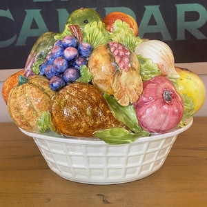 Vintage Ceramic Fruit Basket