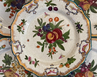 Set von 5 United Hilson 1897 Obst- und Schmetterlingsteller | Vorverkabeltes Wandteller