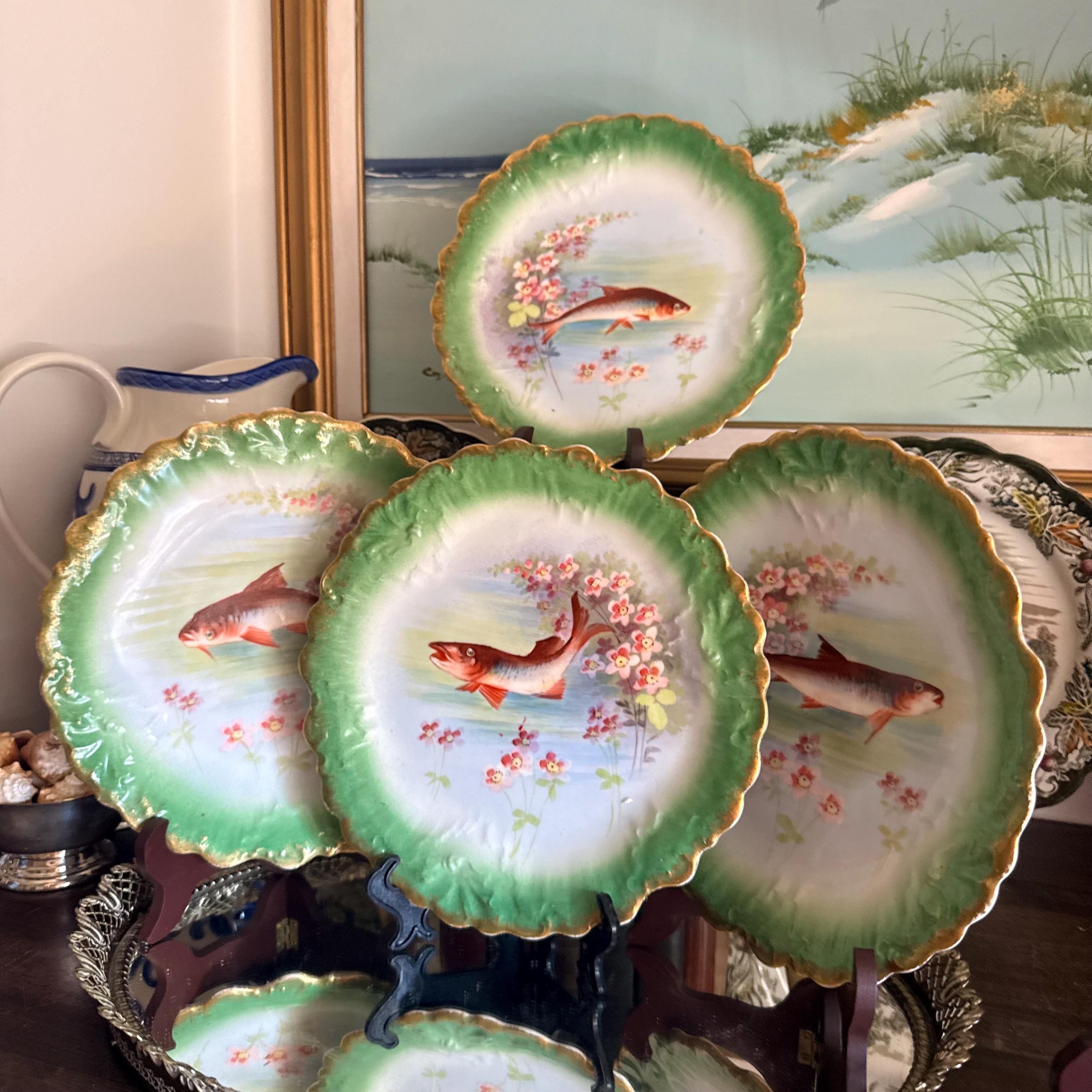 プレート　グリーン、ゴールド　アンティーク雑貨 プレート グリーン、ゴールド アンティーク雑貨 Antique Green and