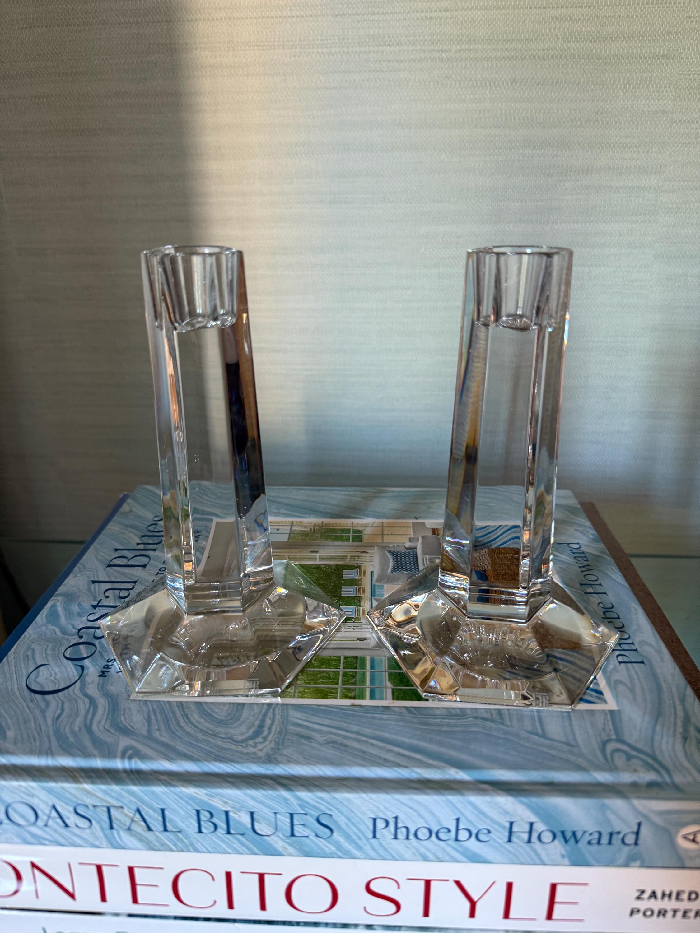 Tiffanys and Co Crystal Candle Holders - Etsy