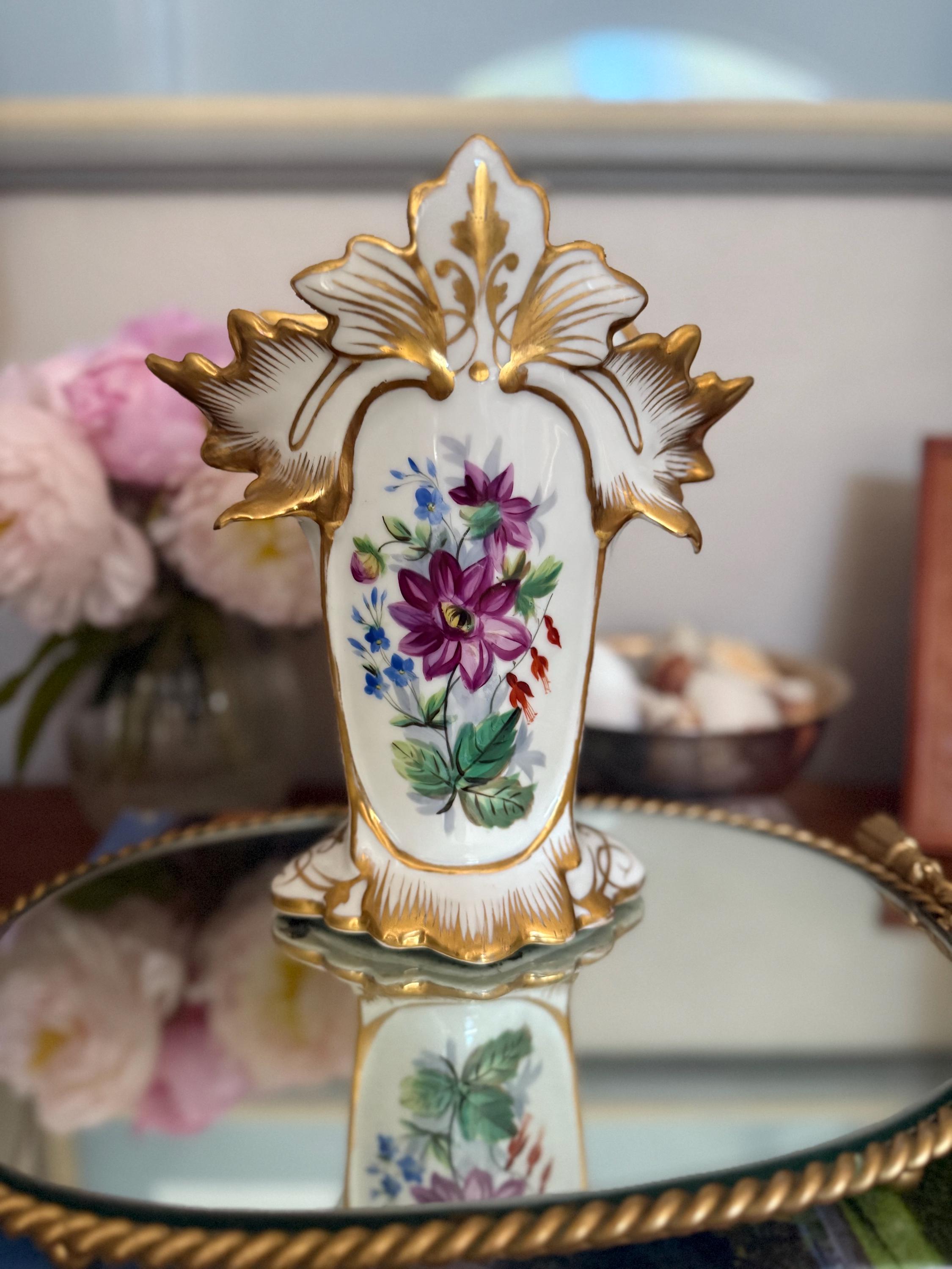 Old Paris Porcelain Spill Vase - Etsy
