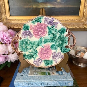 Antique Griffin Smith & Hill Majolica Dish | Victorian Art Pottery Serving Dish