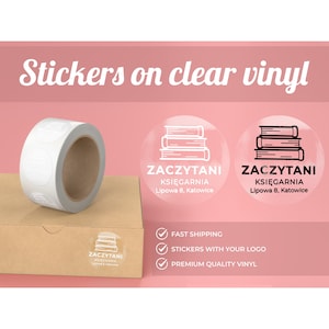 Custom Clear Logo Labels Stickers Personalized Business Logo, Round Logo Label, Transparent Labels, Customize Logo
