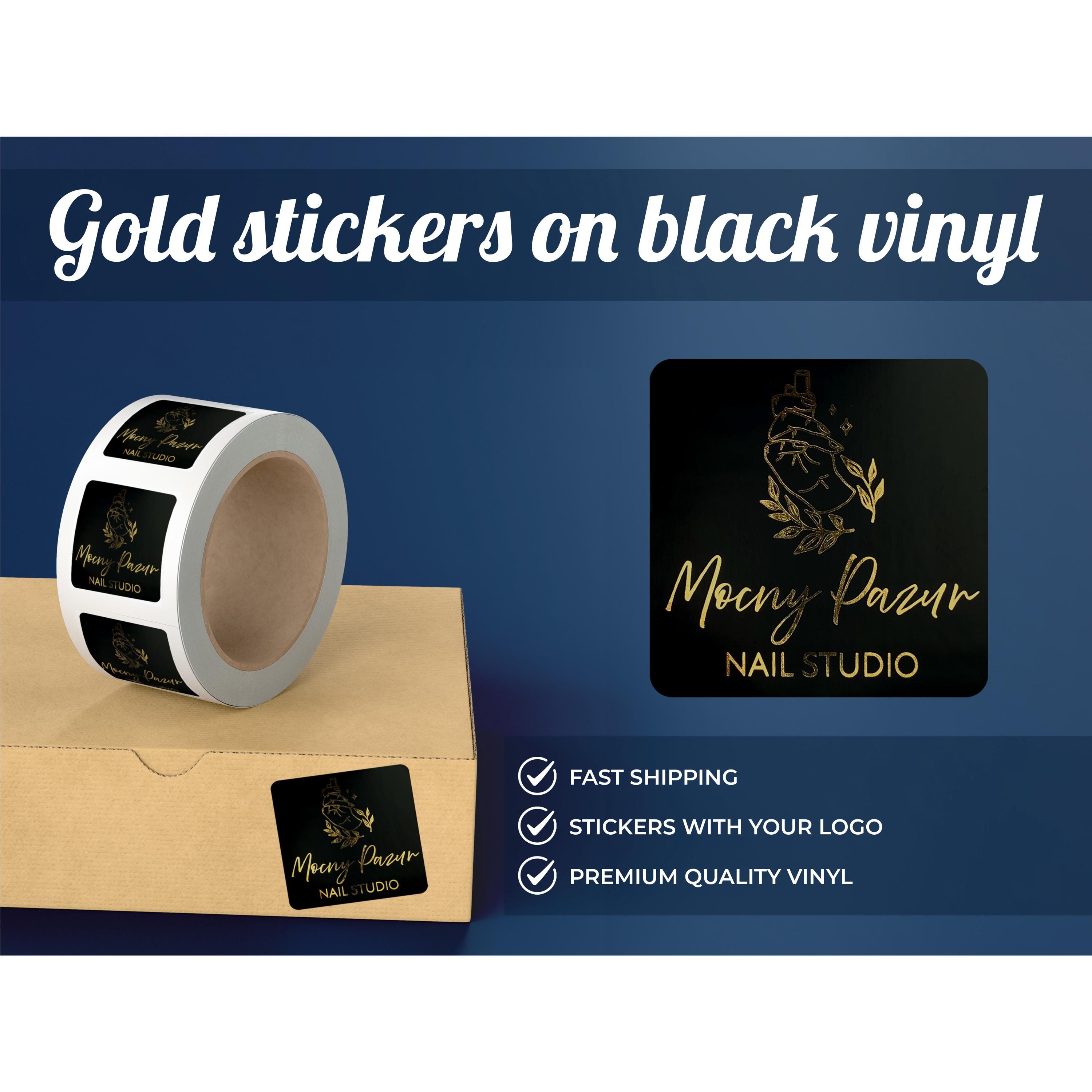 Activate Gold Sticker Gold Stickers, Custom Gold Logo Labels, Black Stickers, Square Logo ...