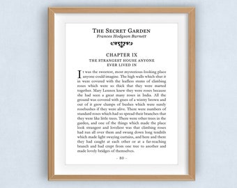 The Secret Garden QUOTE, Book Page #80 Enlargement // 8x10 Art Print, Bookish Gifts // UNFRAMED Wall Art
