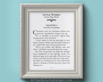 Little Women, first page of book enlargement // 8x10 Print Poster // Bookish Gifts, 8x10 Print, Wall Art // Ready to Ship