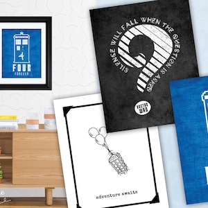 Doctor Who Prints (16 designs) // 8x10 Print Poster, Geek Wedding Artwork & Birthday, Anniversary Gifts // 8x10 Wall Art