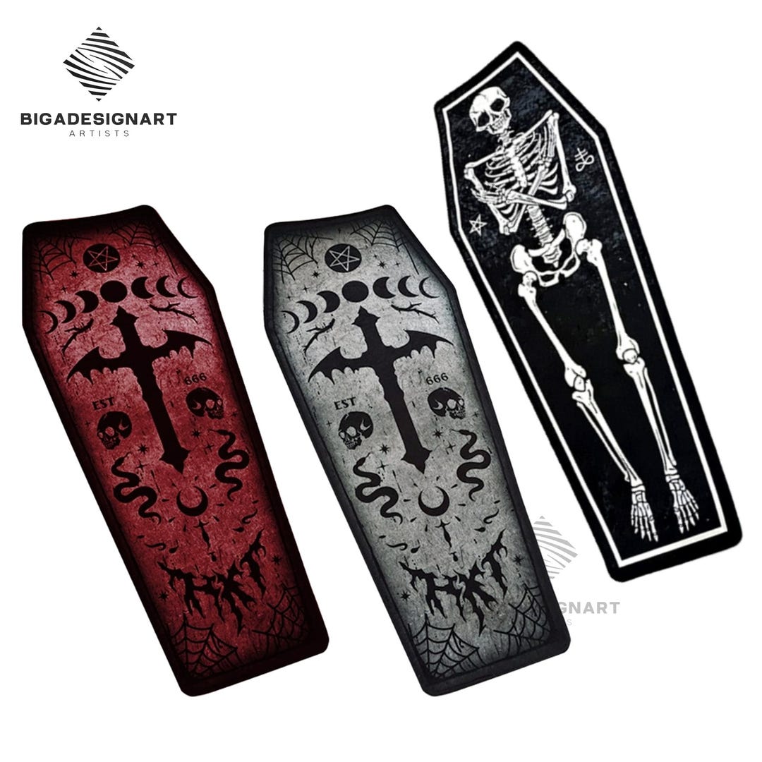 Gothic Skeleton Lovers Dreamy Rug,vampire Coffin Floor Mat,bat Skull ...