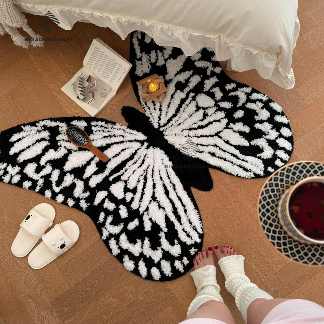 Tenafly Rugs Butterfly Handmade Rug,living Room Bedroom Kid Room Available in All ...