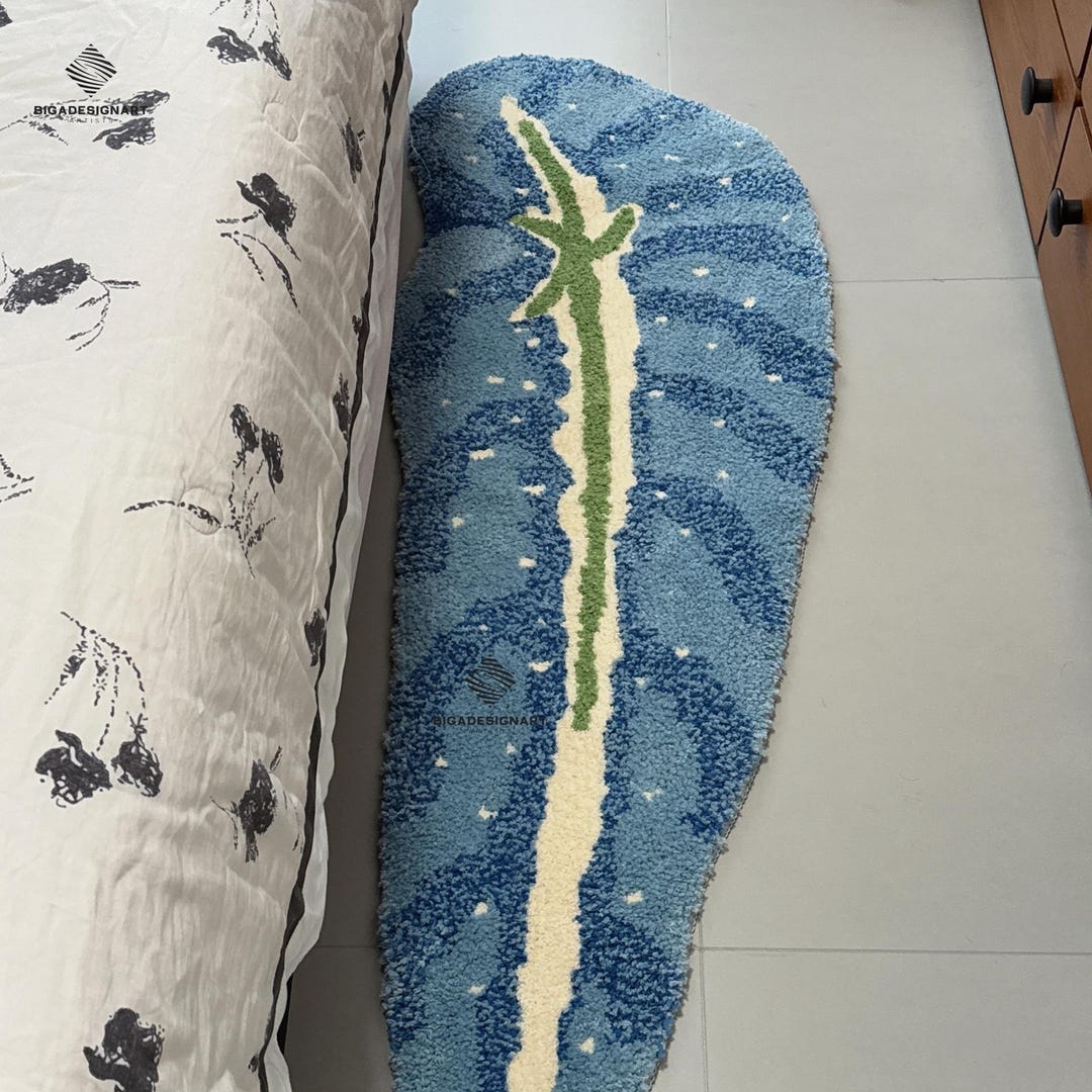 Caladium&alocasia Tufted Rugs,handmade Tropical Leaf Rug Wall Decor Set ...