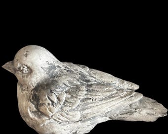 Statues D'oiseaux En Ciment Pour Extérieur - 2 Tailles (11x6x9 Cm Et 11x7x8 Cm) - Déco Jardin, Patio, Pelouse, Ou Intérieur