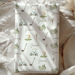 Carta da regalo con nome personalizzato, decorazione per cameretta dei bambini, baby shower, tema golf, regalo per neonato, regalo personalizzato, carta da regalo con nome personalizzato per baby shower