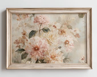 vintage floral print for nursery floral decor water color wall decor for nursery girl floral wall art rustic farmhouse cottage print decor