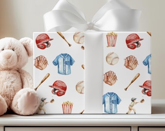 baseball nursery decor baseball theme baby shower wrapping paper custom gift wrap baseball gift for toddler boy baseball bat vintage nursery