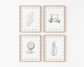 Golf Kinderzimmer Dekor Golf Thema Baby Dusche Dekor Golf Dekor für Baby Kinderzimmer Wand Digitaldruck Kinderzimmer Sport Thema Wanddekoration Baby Jungenzimmer