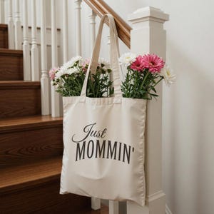 Geschenk Mama Einkaufstasche für ihre neue Mutter Geschenk für Mama personalisierte Tasche für Mama Sache Einkaufstasche Leinwand Einkaufstasche Geschenk für Baby-Dusche-Geschenk