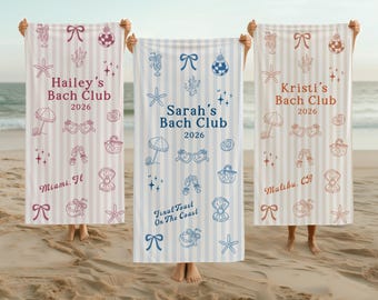 Brautparty Geschenk Brautjungfer Strandtuch Ziel Junggesellinnenabschied Geschenk für Brautparty benutzerdefinierte Strandtuch personalisierte Name Bachlorette