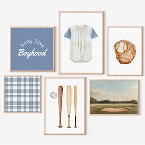 Décoration de chambre d&#39;enfant à imprimé baseball pour chambre de garçon, terrain de baseball vintage, décoration de baseball rétro, impression athlétique, téléchargement numérique pour mur de chambre de garçon