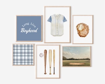 Decoración infantil con estampado de béisbol para habitación de niño, campo de béisbol vintage, decoración de béisbol, impresión deportiva retro, descarga digital para pared de guardería de niño.