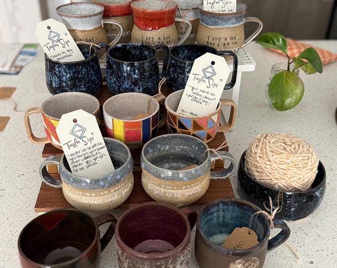 Custom Ceramic Mug Order: Personalized Lyrics, Colors & Shapes