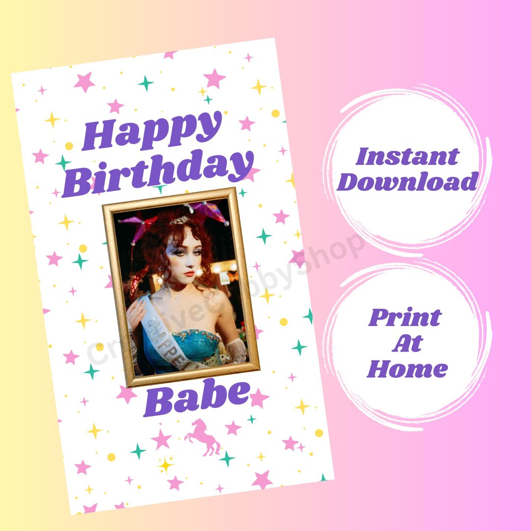 Chappell Roan Birthday Card Print at Home Chappell Roan Birthday Card