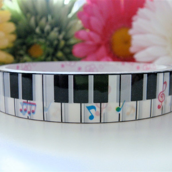 Kawaii Japanese Deco Tape - Musical Piano Keys - Medium Roll