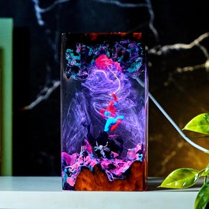 Superhero Resin Lamp, Sp.ide.rman&Venom Night Light Diorama, Terrarium Style Bedroom Lamp, Birthday Gift, Gift For Him, Christmas gift