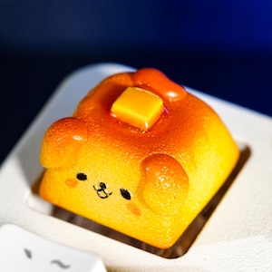 Butter Cake Dessert Artisan Keycap, Cute Miniature Food Keycap for Cherry MX Mechanical Keyboard