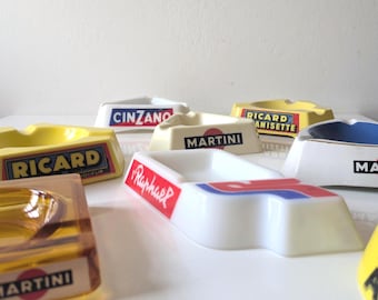 Choose your own! vintage ashtrays, collectable French, Spanish and Italian ashtrays, 60s, 70s tobacco memorabilia, glass ashtray