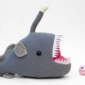 Mariana the Anglerfish and Chummy the Lanternfish Glow in the Dark Stuffed Animal Plush Toy image 4