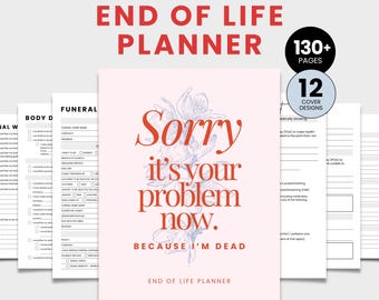 End Of Life Planner, Emergency Binder, Just In Case Planner, Funeral Planner Printable, What If Binder, Household Planner, Legacy Journal