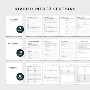 End Of Life Planner, Emergency Binder, Just In Case Binder, Funeral Planner Printable, What If Binder, Household Planner, Legacy Journal image 7