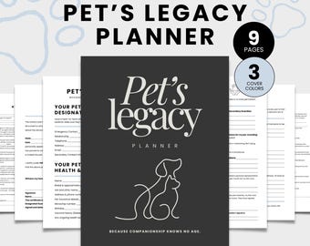 Legacy planner huisdier, planner huisdier ouder, planner einde levensduur, noodplanner, planner voor het geval dat, wat als planner, planner familielegacy