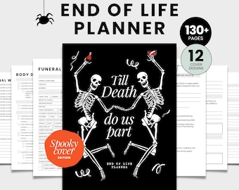 Einde levensduur planner, noodmap, voor het geval dat map, afdrukbare planner begrafenis, afdrukbare wat als map, griezelige planner cadeau